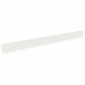 vidaXL Rasenkante 20 stk. 103 x 10 cm Stahl Wei&szlig;