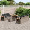 vidaXL Gartensofa-set mit Kissen 10 pcs Grau