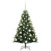 vidaXL K&uuml;nstlicher geflammter Weihnachtsbaum 150 LEDs Gr&uuml;n 120 cm