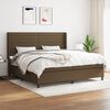 vidaXL Boxspringbett mit Matratze Dunkelbraun 200x200 cm Stoff