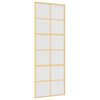 vidaXL Schiebet&uuml;r Golden 76x205 cm Matt ESG-Glas und Aluminium