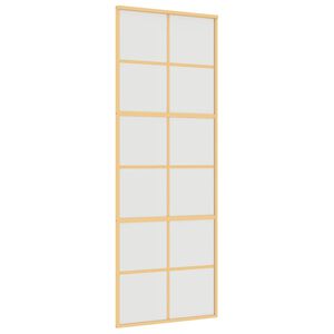 vidaXL Schiebet&uuml;r Golden 76x205 cm Matt ESG-Glas und Aluminium