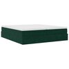 vidaXL Ottoman-Bett mit Matratzen Dunkelgr&uuml;n 180x200 cm Samt