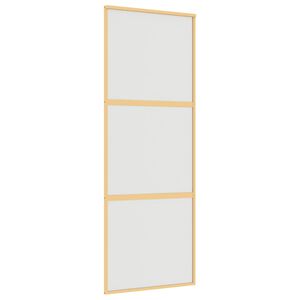 vidaXL Schiebetür Golden 76x205 cm Matt ESG-Glas und Aluminium