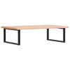 vidaXL Waschbeckenregal Wandmontage Stahl und Massivholz Buche