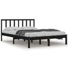 vidaXL Massivholzbett Schwarz Kiefer 120x190 cm