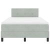 vidaXL Boxspringbett mit Matratze Hellgrau 120 x 190 cm Samt