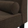 vidaXL Chaiselongue mit Nackenrolle Dunkelbraun Stoff