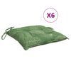 vidaXL Stuhlkissen 6 Stk. Blattmuster 40x40x7 cm Stoff