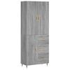vidaXL Highboard Grau Sonoma 69,5x34x180 cm Holzwerkstoff