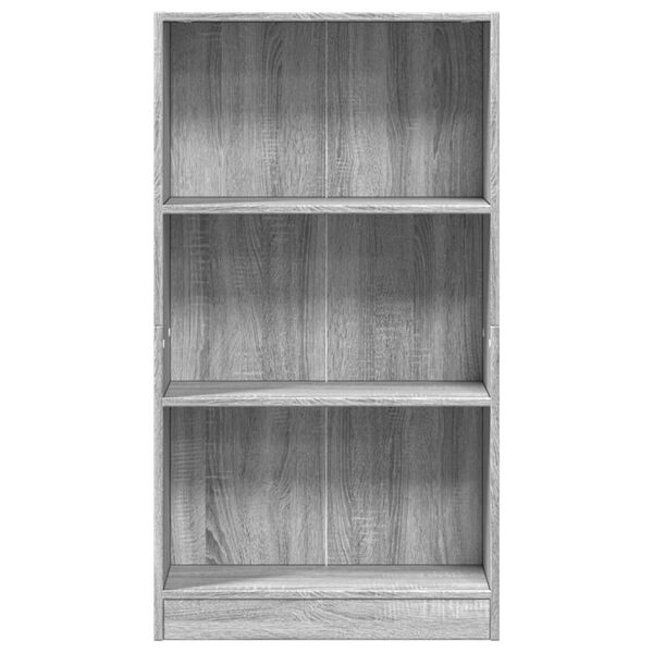 vidaXL Bücherregal Grau Sonoma 60x24x109 cm Holzwerkstoff