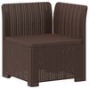 vidaXL 1-Sitzer Garten-Sofa Rattan-Look PP Braun