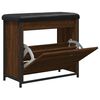 vidaXL Schuhbank mit Klappe Braun Eichen-Optik 62x32x56 cm