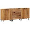 vidaXL Sideboard Set 3 stk. 180 x 33 x 75 cm Massivholz Akazie