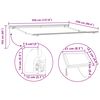 vidaXL Einziehbare Markise Mehrfarbig 350 x 250 cm Stoff