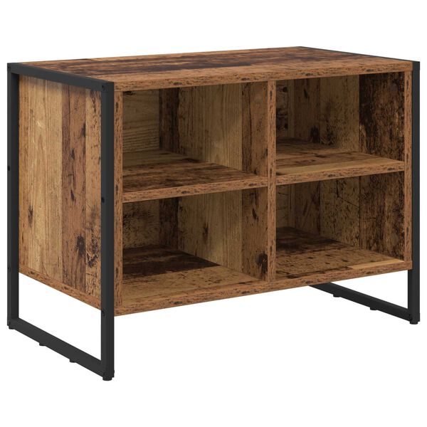 vidaXL Schuhschrank mit Speicher Altholz 60 x 35 x 44 cm Holzwerkstoff