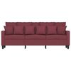 vidaXL 3-Sitzer-Sofa Weinrot 180 cm Stoff