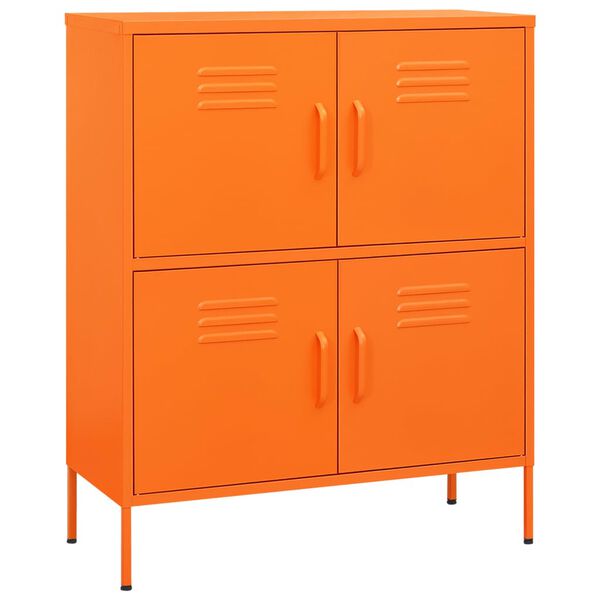 vidaXL Lagerschrank Orange 80x35x101,5 cm Stahl