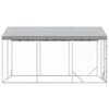 vidaXL Outdoor-Hundezwinger mit Dach Silbern 3x4,5x2,5m Stahl Verzinkt