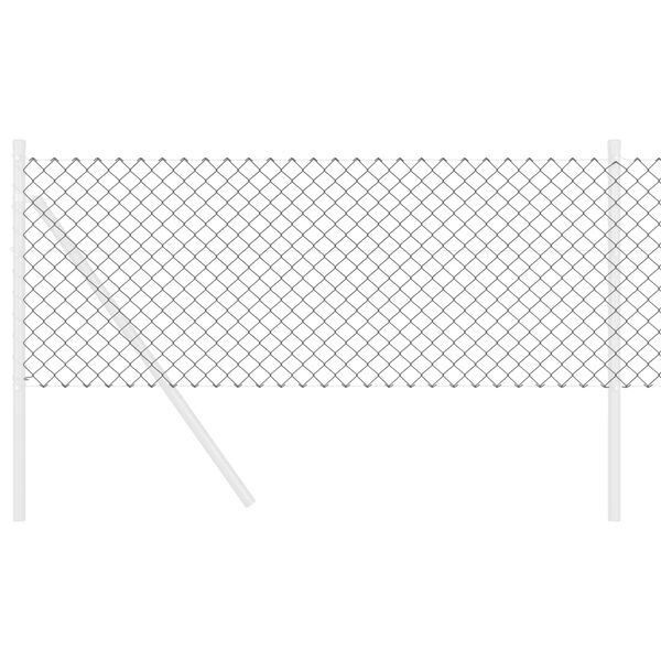 vidaXL Kettenzaun Grau 25 x 0,4 m Stahl