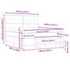 vidaXL Boxspringbett mit Matratze Dunkelgrau 180 x 200 cm Samt