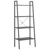 vidaXL Standregal mit 4 B&ouml;den Schwarz 56x35x140 cm