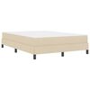 vidaXL Boxspringbett mit Matratze Creme 140 x 190 cm Stoff