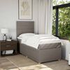 vidaXL Boxspringbett mit Matratze Taupe 100x200 cm Stoff