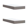 vidaXL Boxspringbett mit Matratze Taupe 200x200 cm Stoff