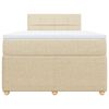 vidaXL Boxspringbett mit Matratze Creme 120x200 cm Stoff