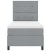 vidaXL Boxspringbett mit Matratze Hellgrau 90 x 190 cm Stoff