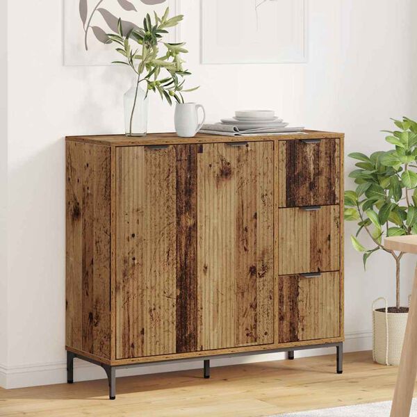 vidaXL Sideboard Altholz 89,5 x 33 x 82 cm Holzwerkstoff
