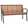 vidaXL Gartenbank Schwarz und Braun 116 cm Stahl und WPC