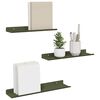 vidaXL Schwebendes Regal 3 pcs Olive Gr&uuml;n 40 x 9 x 2,5 cm Stahl