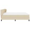 vidaXL Boxspringbett mit Matratze Creme 180 x 200 cm Stoff