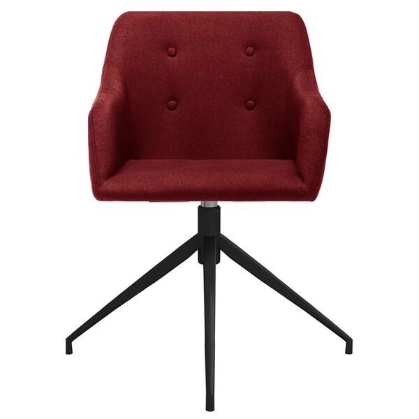 vidaXL Esszimmerst&uuml;hle 6 Stk. Drehbar Weinrot Stoff