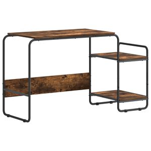 vidaXL Schreibtisch mit Stauraum R&auml;uchereiche 131,5 x 50 x 75,5 cm