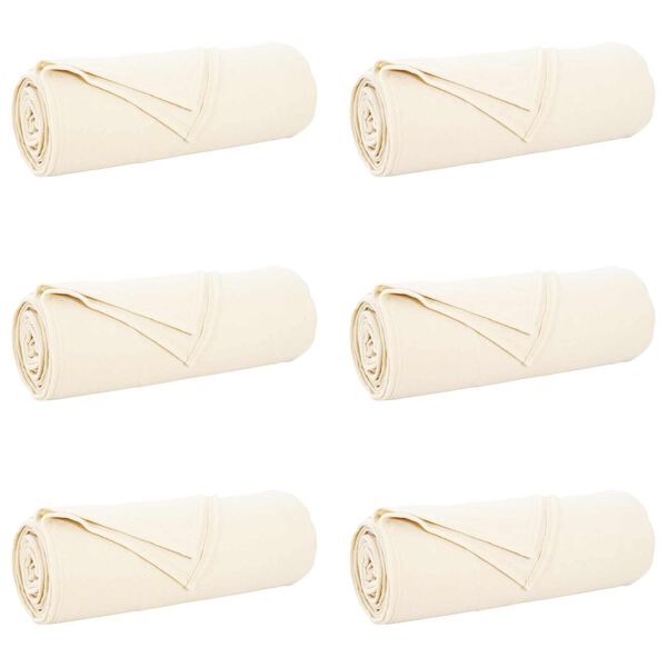vidaXL Wohndecken 6 pcs Creme 350 x 270 cm Fleece