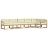 vidaXL Outdoor-Sofagarnitur 4 stk. Wei&szlig; und Creme Polyester