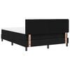 vidaXL Boxspringbett mit Matratze mit LED Schwarz 140 x 200 cm Stoff