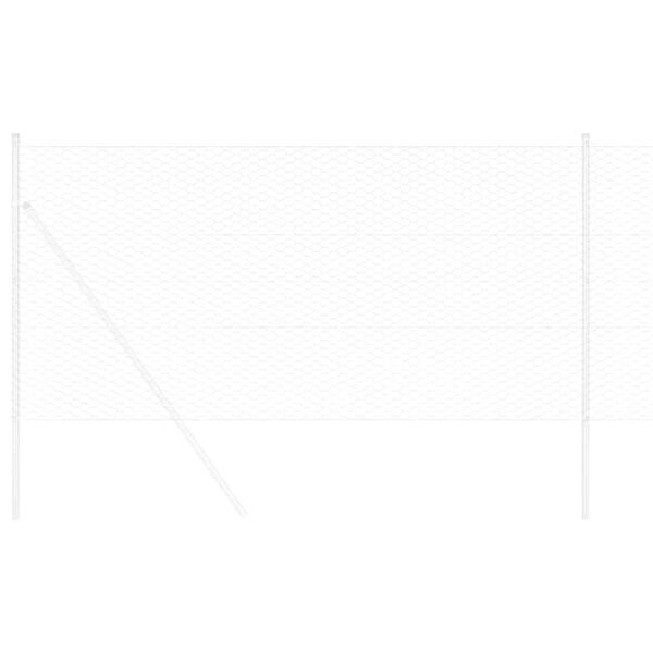 vidaXL Hexagonzaun Silber 0,4 x 10 m Verzinkter Stahl