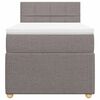 vidaXL Boxspringbett mit Matratze Taupe 90x200 cm Stoff