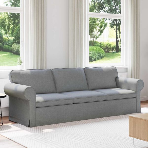 vidaXL Sofa Hellgrau 245 x 82 x 80 cm Stoff
