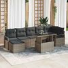 vidaXL Garten-Sofa-Set mit Kissen 8 pcs Grau