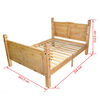 vidaXL Bett mit Matratze Mexikanische Kiefer Corona-Stil 160 x 200 cm