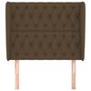 vidaXL Kopfteil mit Ohren Dunkelbraun 93x23x118/128 cm Stoff