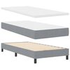 vidaXL Boxspringbett mit Matratze Hellgrau 100 x 200 cm Stoff