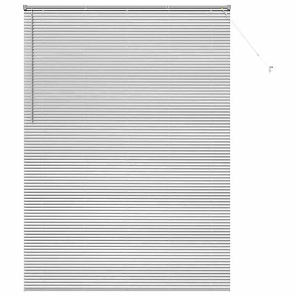 vidaXL Fensterjalousie mit Vorh&auml;ngen Silber Aluminium