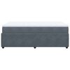 vidaXL Boxspringbett mit Matratze Dunkelgrau 120x190 cm Samt