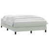 vidaXL Boxspringbett mit Matratze Hellgrau 160x220 cm Samt